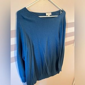 Loft blue boatneck sweater XL